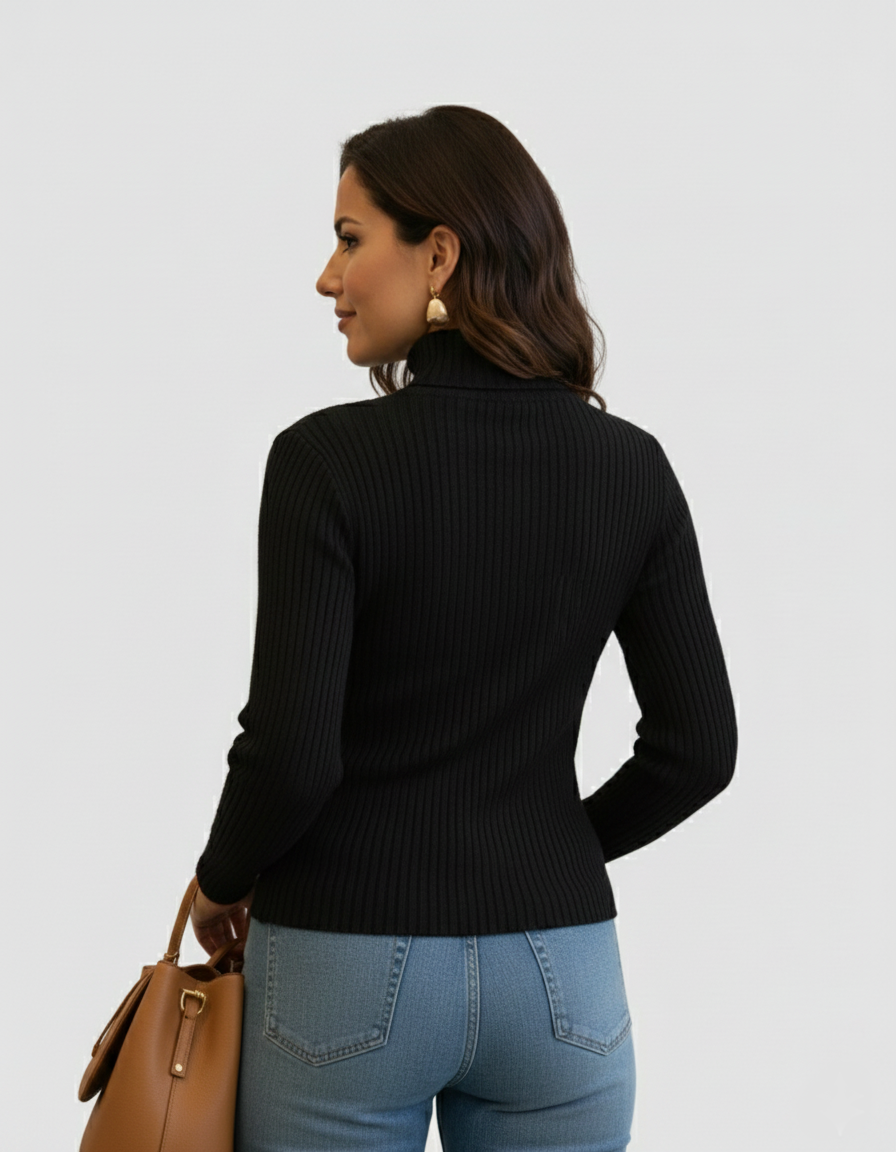 TOP | DE PUNTO DE MANGA LARGA