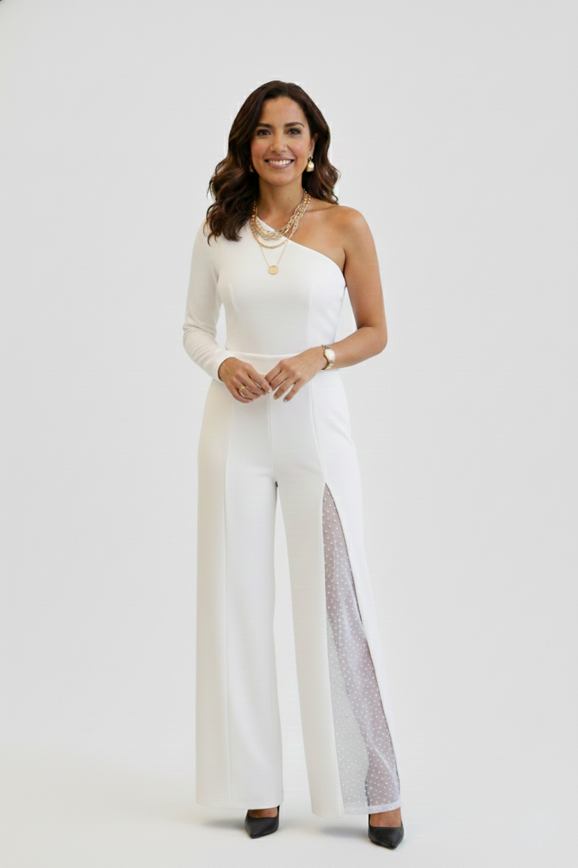 MONO | ELEGANTE ASIMÉTRICO CON DETALLES BRILLANTES